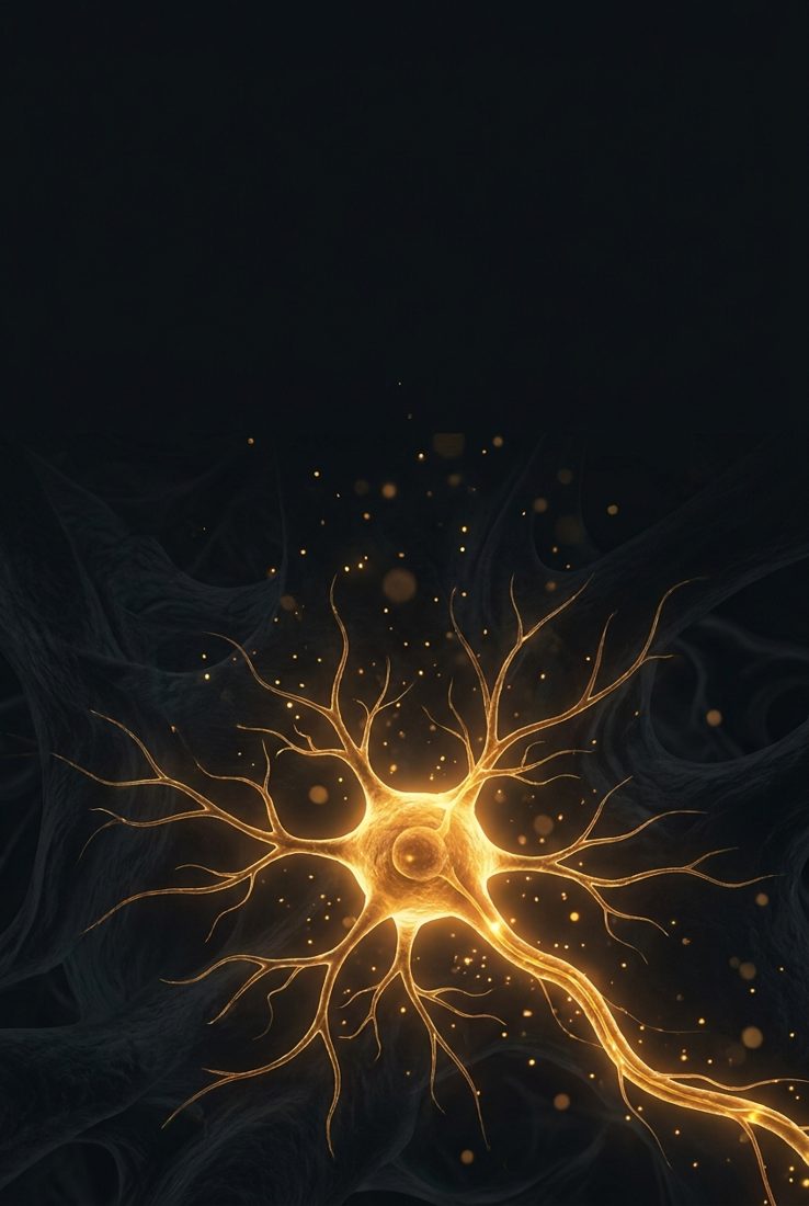 A single glowing neuron — the vagus nerve